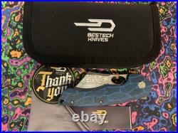 BESTECH SKIRMISH Damascus G10 Handle, 3.23 Damascus Blade BL07B NIB
