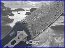 BOKER TREE BRAND Tirpitz Damascus Aluminum Walnut Wood Folding Liner Lock Knives