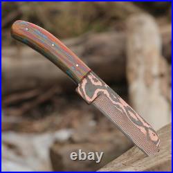 Beautiful Copper Damascus handmade knife 10 inches knife with beautiful sheath