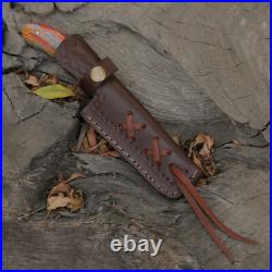 Beautiful Copper Damascus handmade knife 10 inches knife with beautiful sheath