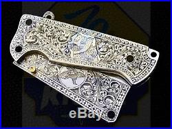 Beautiful Deep Hand Engrave Custom Handmade D2 Steel Folding Knife
