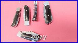 Beautiful handmade damascus steel folding knife (LOT of 5 Pcs)