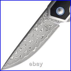 Begg Knives Diamici Folding Knife 3 Vg-10 Damascus Steel Blade Stainless/G10