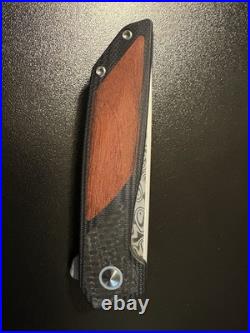 Begg Knives Diamici Liner Lock Knife SS + Black G-10/Wood 3 Damascus BG056