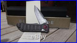 BenchMade 908-161 Stryker Gold Class Folding Knife Damascus Carbon Fiber