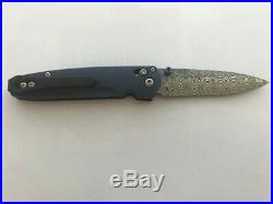 Benchmade 485-171 Valet Gold Class Folding Knife Damascus Axis #1463 Violet/blue
