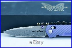 Benchmade 485-171 Valet Gold Class Folding Knife Damascus Titanium Axis #742