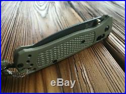 Benchmade 535GRY-1 withCustom Damascus Bead Folding Pocket Knife Green