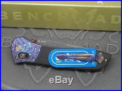 Benchmade 710-144 Axis McHenry & Williams Gold Class Damascus Ti Folding Knife