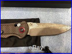 Benchmade 908-161 Stryker Gold Class Damascus Carbon Fiber Folding Knife