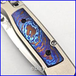 Benchmade Bugout 535 Titanium Scales Titanium Damascus Inlay 20CV Steel