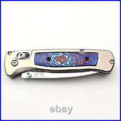 Benchmade Bugout 535 Titanium Scales Titanium Damascus Inlay 20CV Steel