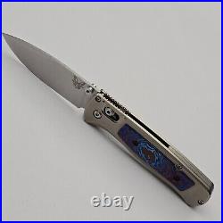 Benchmade Bugout 535 Titanium Scales Titanium Damascus Inlay 20CV Steel