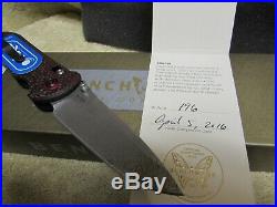 Benchmade stryker 908-161 gold class # 196 folding knife damascus, carbon fiber