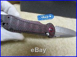 Benchmade stryker 908-161 gold class # 196 folding knife damascus, carbon fiber