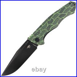 Bestech Keen II Black Green Damascus G10 / Titanium (BT2301E)