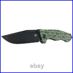 Bestech Keen II Black Green Damascus G10 / Titanium (BT2301E)