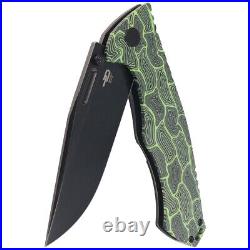 Bestech Keen II Black Green Damascus G10 / Titanium (BT2301E)