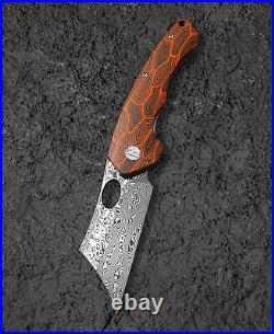 Bestech Knives Skirmish Folding Knife 3.22 Damascus Steel Blade Damascus/G10