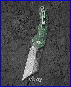 Bestech Knives Skirmish Folding Knife 3.22 Damascus Steel Blade Damascus/G10