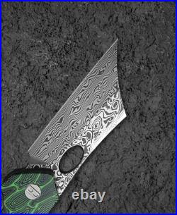 Bestech Knives Skirmish Folding Knife 3.22 Damascus Steel Blade Damascus/G10