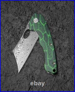 Bestech Knives Skirmish Folding Knife 3.22 Damascus Steel Blade Damascus/G10