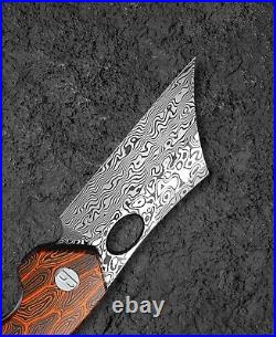 Bestech Knives Skirmish Folding Knife 3.22 Damascus Steel Blade Damascus/G10