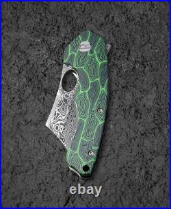 Bestech Knives Skirmish Folding Knife 3.22 Damascus Steel Blade Damascus/G10
