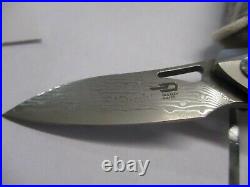 Bestech Knives The Reticulan Folding 2 Damascus steel blade Gray Titanium handl