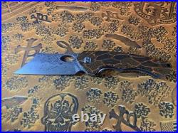 Bestech Skirmish BL07D Damascus Cleaver Knife G-10-Rare Black/Orange-BNIB