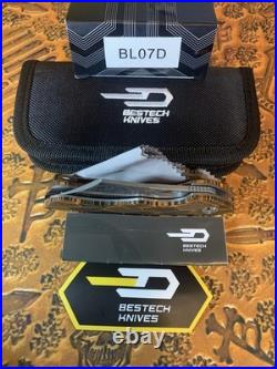 Bestech Skirmish BL07D Damascus Cleaver Knife G-10-Rare Black/Orange-BNIB