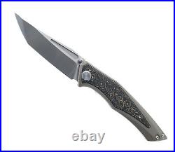 Bestech Togatta Folding Knife Bronze Ti/Damascus Copper CF Handle M390 BT2102G