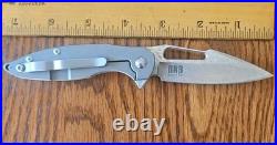 BnB Knives Titanium Flipper Knife V10 Damascus Blade