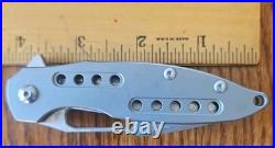 BnB Knives Titanium Flipper Knife V10 Damascus Blade