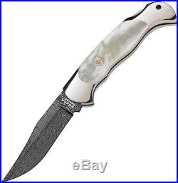 Boker 03561 Scout Folding Knife Folder Damascus Blade Mother Of Pearl Handle