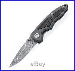 Boker 110084DAM Folding Knife Aluminum Handle Damascus Linerlock 4 3/4 Folder
