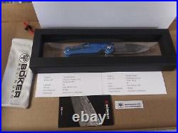 Boker 1969 Camaro Z28-Damast Folding Knife Blue Alum Handle #111101DAM