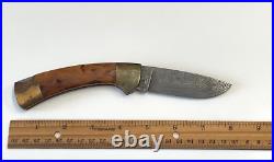 Boker Annual Damascus 1984 Folding Knife Limited 204/999 Thuya Wood Germany