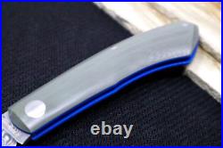Boker Annual Damascus 2023 Slip Joint Grey & Blue G-10 Handle / Damasteel Blad