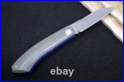 Boker Annual Damascus 2023 Slip Joint Grey & Blue G-10 Handle / Damasteel Blad