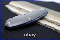 Boker Annual Damascus 2023 Slip Joint Grey & Blue G-10 Handle / Damasteel Blad