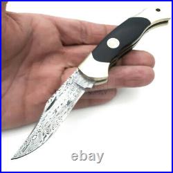 Boker Annual Lockback 2019 Folding Knife 2.8 Damascus Steel Blade Wood Handle