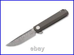 Boker Cataclyst Folding Knife Green Micarta Handle Damascus Plain 01BO478DAM