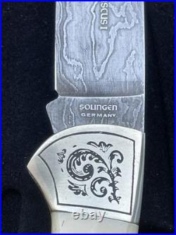 Boker Damascus 1 Folding Pocketknife #86 Of 500 Made In Solingen Germany