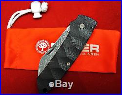 Boker Damascus Jens Anso Cox Damast Folding Knife Special Run #8/199 New On Sale