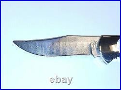 Boker Folding Knife With Mother Of Pearl Handles And Damascus Blade, Mint