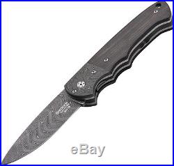 Boker Folding Pocket Knife New Boomerang Damascus 2015 1132015DAM