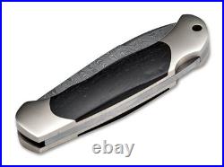 Boker Junior Scout Spearpoint Damascus Hornbeam Hand Forged Chad Nichols Blade