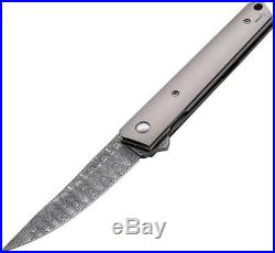 Boker Kwaiken Linerlock Titanium Damascus Steel Folding Blade Knife P01BO297DAM
