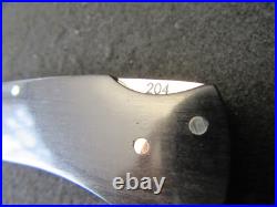 Boker Limited Edition Ebony, Damascus Fellow Lockback Mint in Wood box